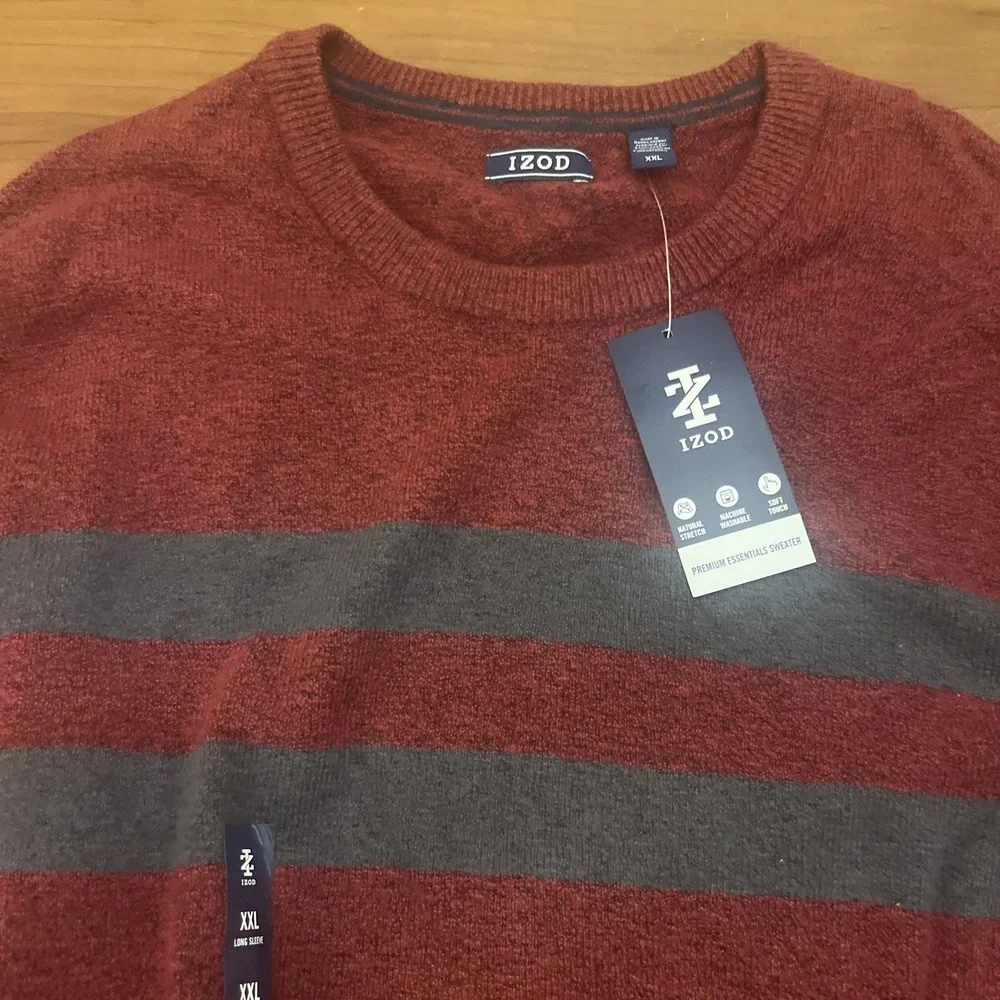 Izod Men's Velvet Maroon Sweater Size XXL Cotton And Polyester Blend